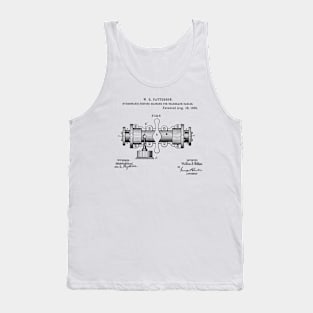 Machine for Telegraph Cable Vintage Patent Hand Drawing Tank Top